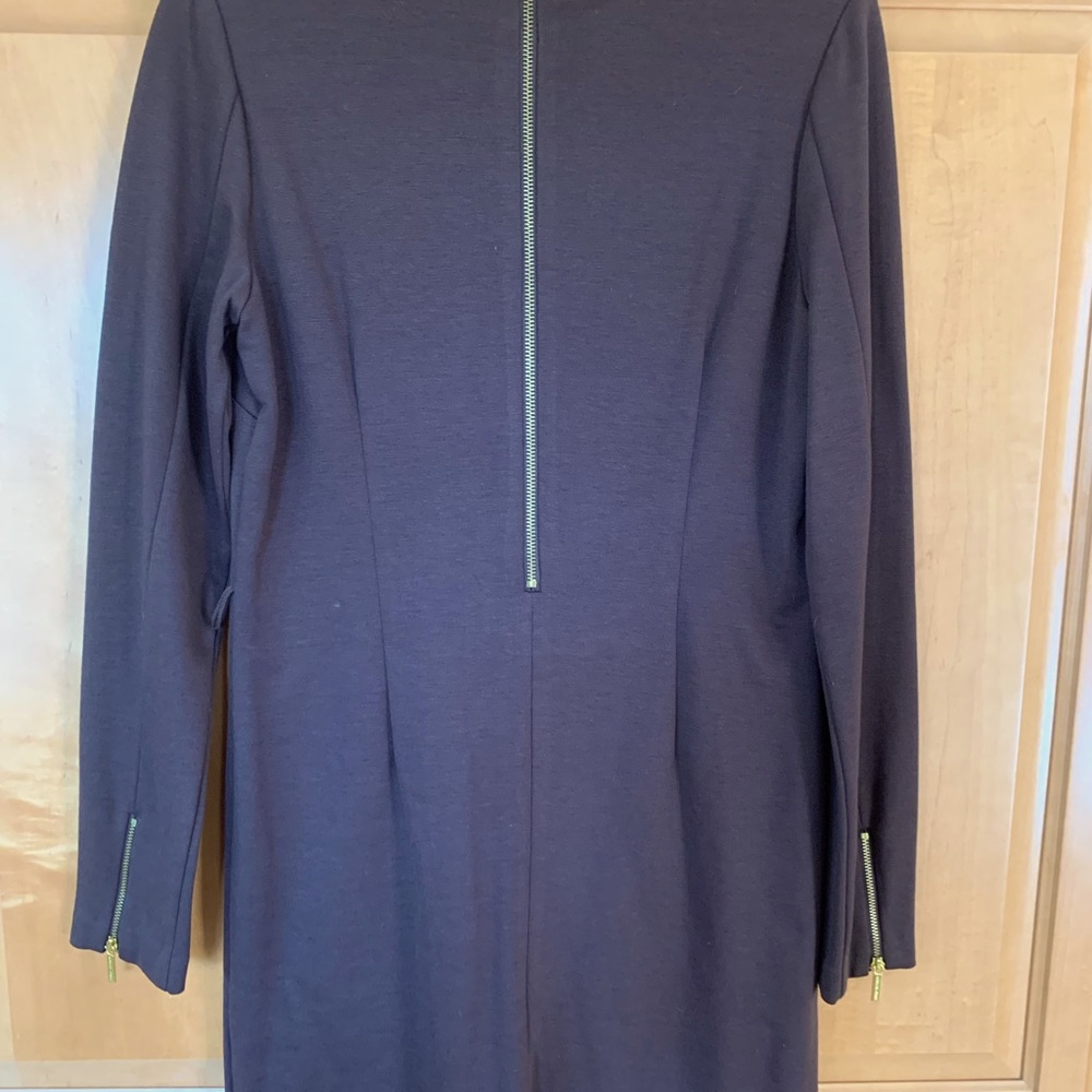 Chocolate Brown Michael Kors Dress with gold zippers